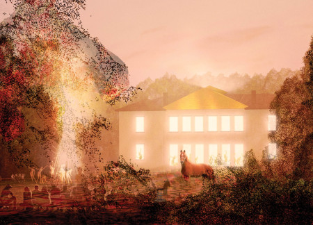 Exploring Community Wellness Through Charred Wooden Shingles and Natural Timber Integration