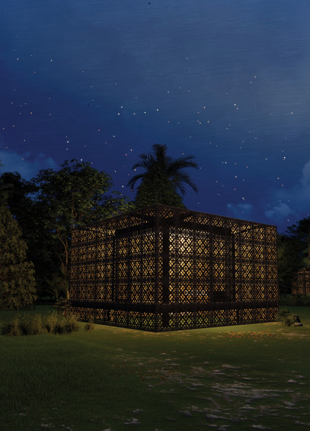 Woven Bamboo Retreat Focused on Introspection and Meditation