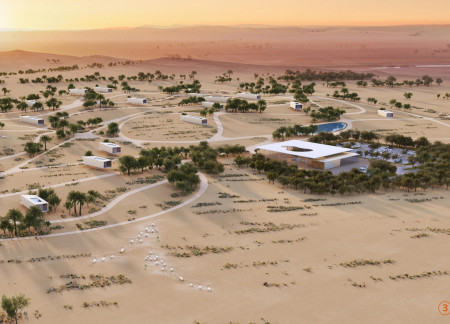 Private Courtyards and Solar Panels in Desert Lodges