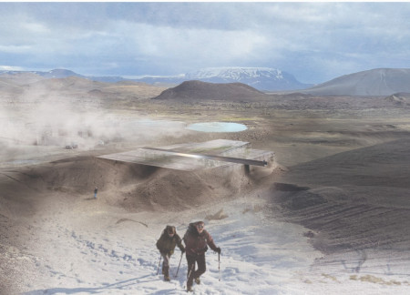 Rammed Earth and Reinforced Concrete Integration in a Greenhouse Restaurant Setting