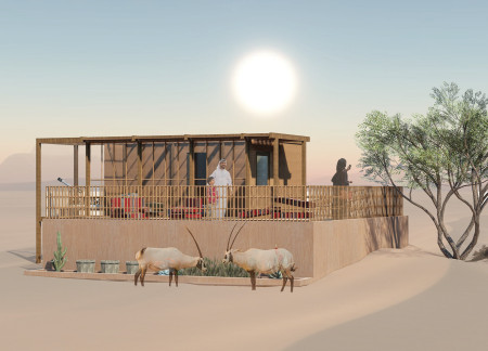 Natural Cooling Through Palm Fronds and Polycarbonate in a Desert Eco Lodge