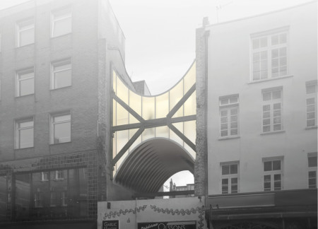 Carbon Fiber Arches and Timber Trusses Create Compact Urban Living Space