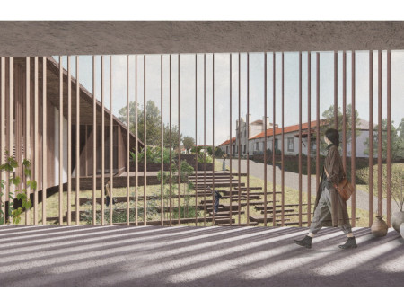 Charred Wood Facade and Cross-Laminated Timber Structure Enhancing Vineyard Hospitality