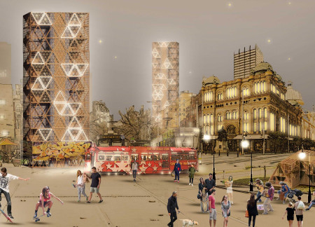 Triangular Modulus and Detached Facades Shaping Affordable Living in Urban Context