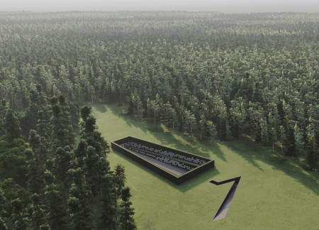 Climbing Roses and Reflective Patios in a Terraced Cemetery Design