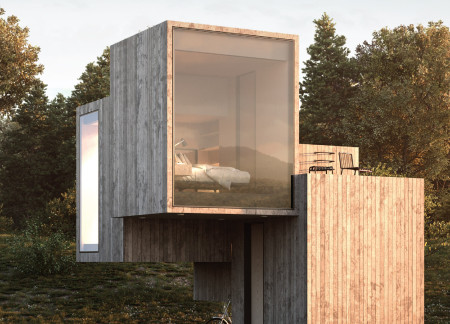 Energy-Harvesting Dwelling with Staggered Zones and Steel Framework