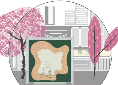 Cork Insulation and Polycarbonate Structure Enhance Urban Meditation Spaces