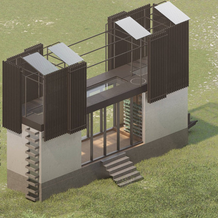 Vertical Gardens and Bioclimatic Efficiency in Mobile Solar Homes