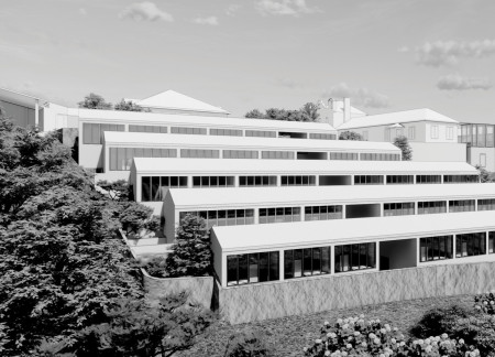 Terraced Hospitality Amidst Earthy Tones and Lush Greenery