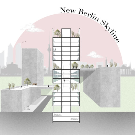 Symmetrical Concrete Towers with Integrated Green Spaces