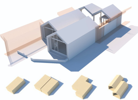 Glazed Roofs and Wood Frames Overlooking Olive Gardens