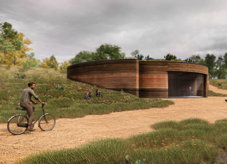 Rammed Earth Walls and Green Roofs Enhancing Community Engagement