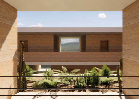 Natural Stone and Clay Integration Within a Vineyard Retreat