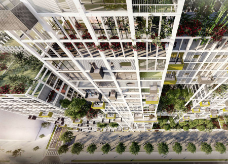 Micro-Climate Community with Modular Construction and Green Spaces