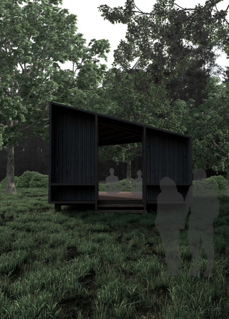 Wooden Retreat Emphasizing Serenity in a Natural Setting