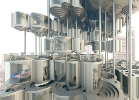 Sky Gardens and Glass Panels Enhancing Urban Living Dynamics