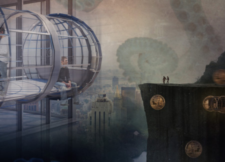 Magnetic Levitation and Truss-Frame Living in a Mobile Sphere