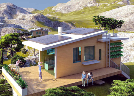 Green Roof Integration with Efficient Airflow and Flexible Living Spaces