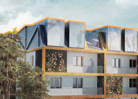 Balconies and Greenery in Attic Living with Modular Trusses