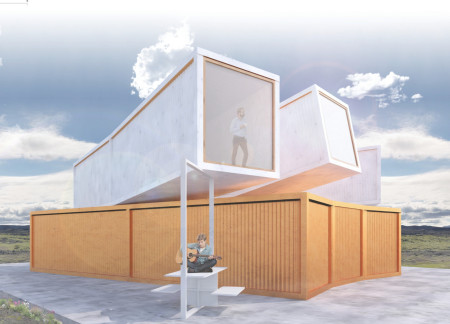 Visual Telescopes Framing Nature Within Recycled OSB Pavilion