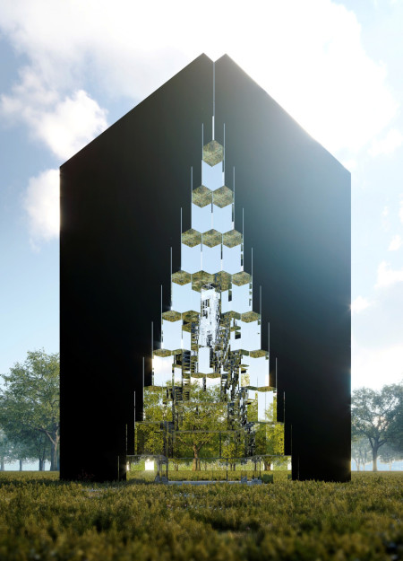 Reflections of Memory in Supermatte Black Facades