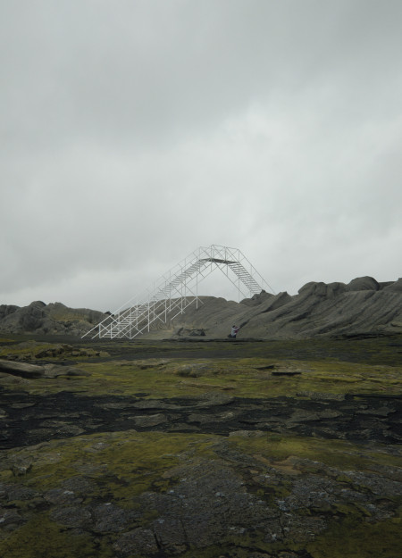 Filigree Observation Tower Built with Steel and Untreated Wood Integrating Natural Landscapes
