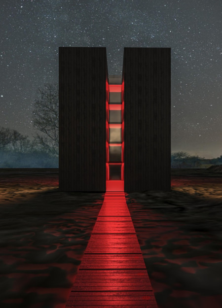 Sustainable Structure of Wood and Steel Embracing Natural Landscapes