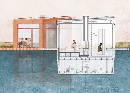 Hexagonal Living Units on Reinforced Concrete Pontoon with Photovoltaic Energy System
