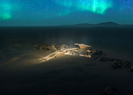 Mirrored Facade and Precast Concrete Connecting Diverse Cultures Through Natural Baths