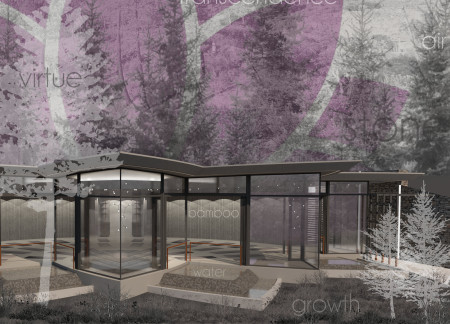 Lotus-Inspired Yoga Retreat with Energy-Efficient Materials in a Mountain Forest