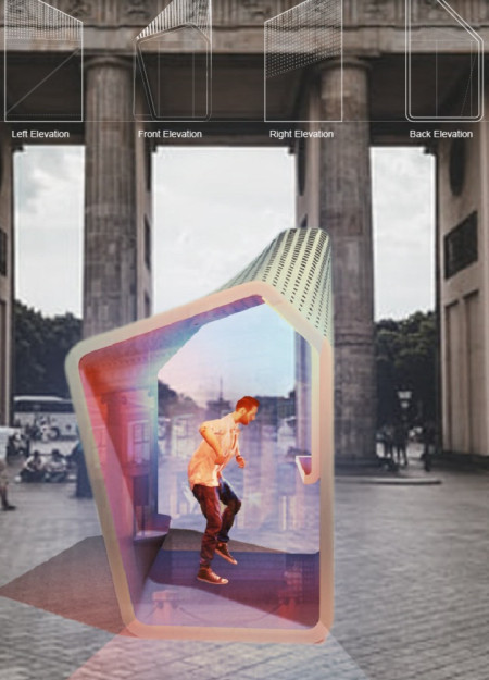 Solar-Powered Aluminium Booth Framing Urban Dance Experiences