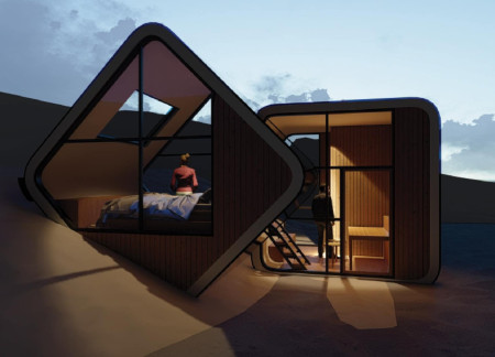 Experience of Northern Lights Through Glass Facades and Geothermal Energy