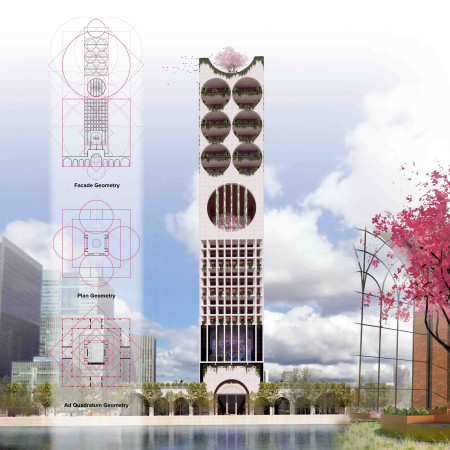 Symmetrical Greenhouses Enhancing Urban Community Spaces