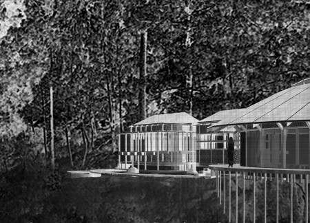 Charred Wooden Shingles and Cross-Laminated Timber Panels Define a Community-Focused Space