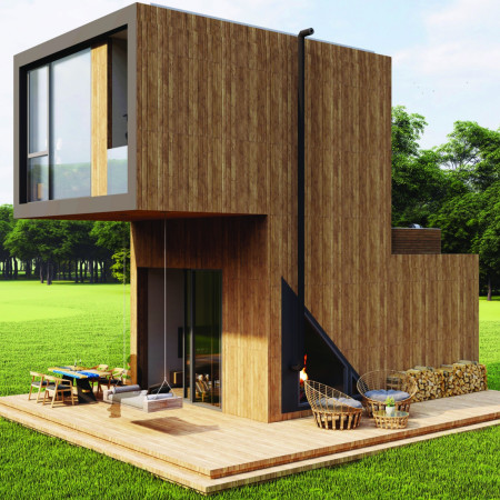 Elevated Cantilevered Retreat Featuring Thermal-Break Glass and Timber Cladding