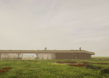 Dual Viewpoints and Geothermal Heating in a Sustainable Pavilion