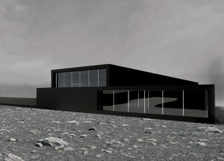 Corten Steel Facade Framing Views of an Icelandic Landscape with Timber Elements