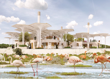 Latticework Canopies and Windcatchers Enhance Biodiversity Sanctuary