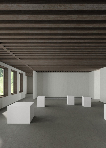 Traditional Sauna and Artist Accommodations Within a Rehabilitated School Building