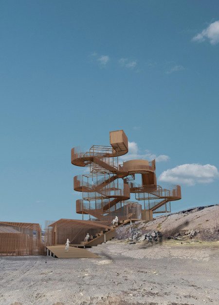 Towers of COR-TEN Steel Offering Elevated Views of Tectonic Landscapes
