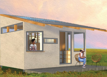 Cork Insulated Tiny House with Rainwater Collection
