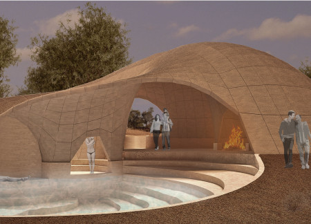Rammed Earth and Epoxy Build Embraces Cultural Heritage Through Circular Design