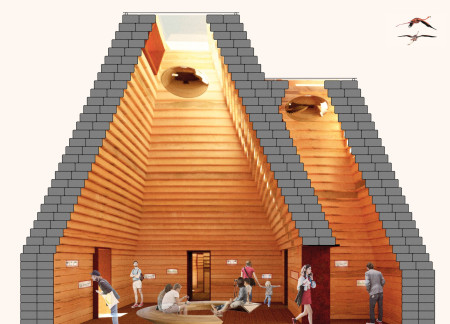 Rammed Earth Structures Surrounded by Salt Crystallisation Inspired Design