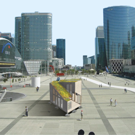 Cultivable Green Roof with Integrated Compost Tank in Compact Urban Living