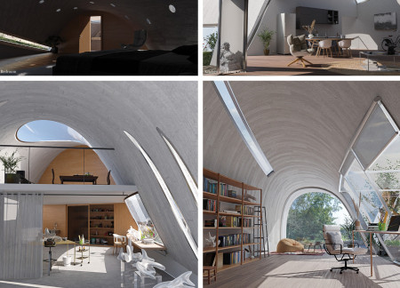 Vaulted Roof and Greenhouse Integration on Coastal Living Space