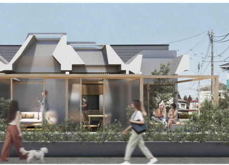 Adjustable Louvers and Frosted Glass in a Community-Centric Space