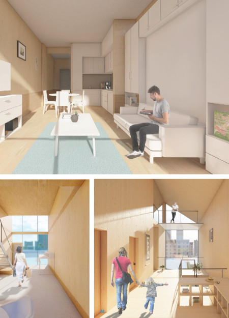 Underbelly Revitalization with CLT Housing Clusters in Downtown Toronto