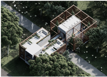 Community Spaces Enhanced by Natural Greenery and Therapeutic Reflection Areas