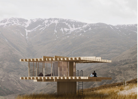 Waffle Slab Core and Glazed Facade Define Sustainable Micro Living