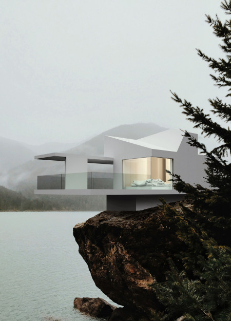 Compact Living with Panoramic Windows and Open Layout